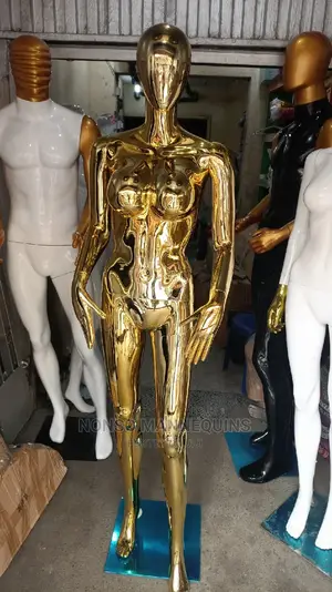 Medium Breast Size 10 Body Female Gold Chrome Mannequins