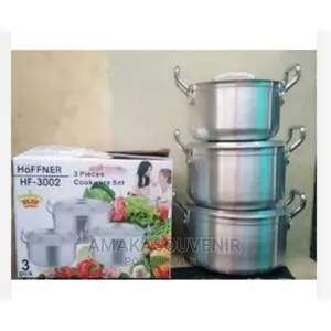 Hoffner Quality Aluminum Cooking Pots 3 Set