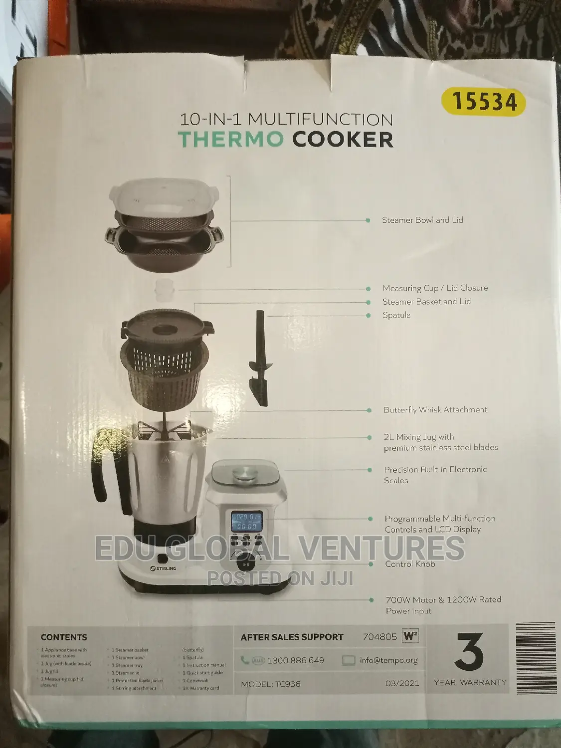 Stirling 10 in 1 Multifunction Thermo Cooker and Yam Pounder