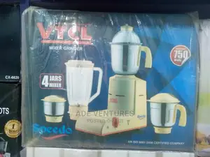 VTCL Heavy Duty Blender Mixer and Grinder Set - 750watts