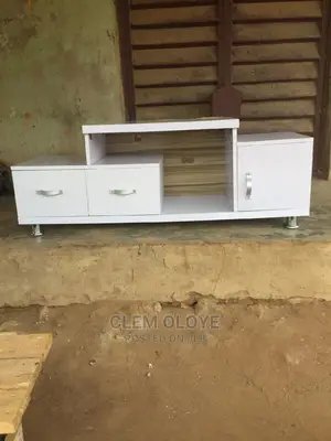 Solid TV Stand White