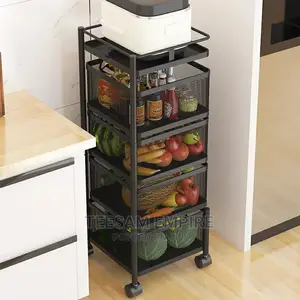 4 Layer Rotating Vegetable Rack - Square Shape