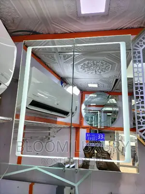 LED Mirror With Bluetooth and Shelves