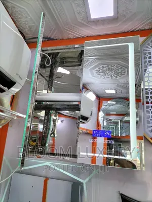 LED Mirror With Bluetooth and Shelves