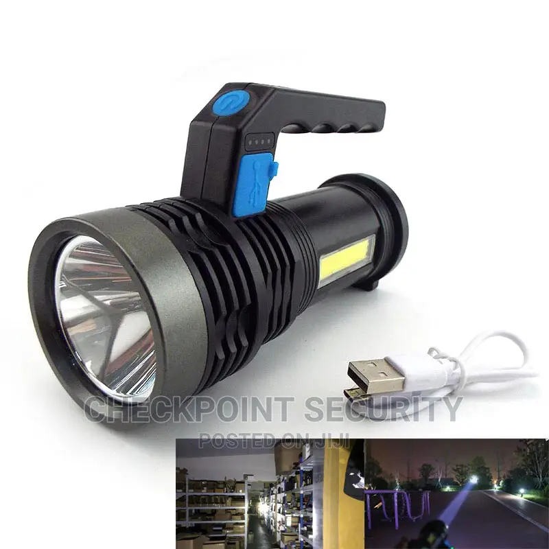 Portable USB LED Flashlight With COB Side Light