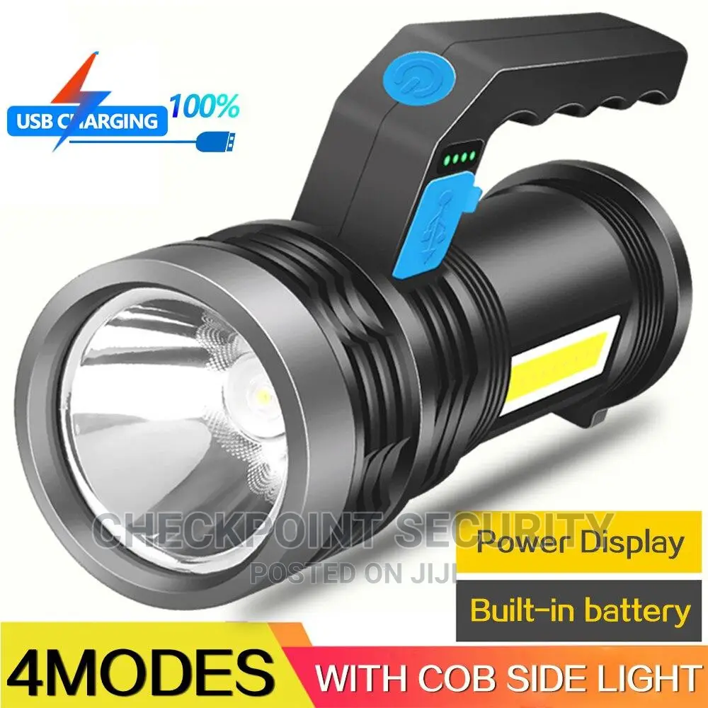 Portable USB LED Flashlight With COB Side Light