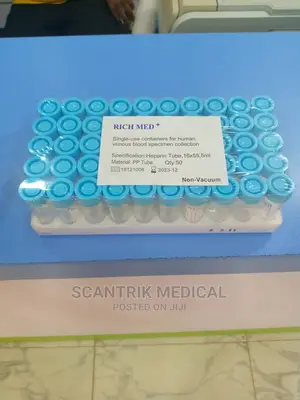 Plastic Blood Collection Tube Heparin Test Tube