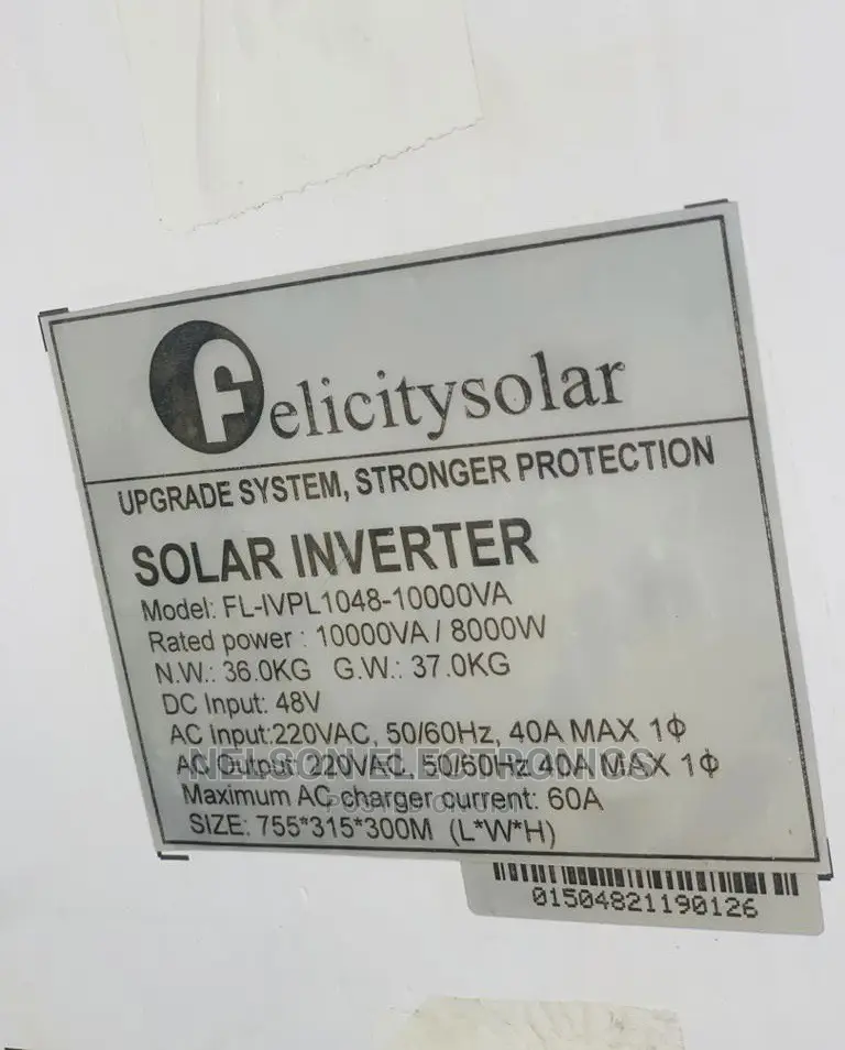 Felicty 10kva 48volt Upgrade Solar Inverter