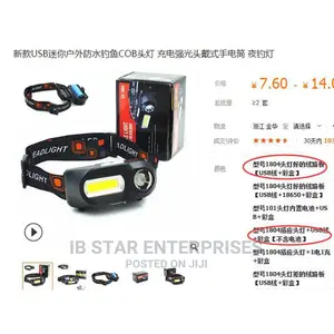 New Mini 4 Modes COB Running Fishing Headlight