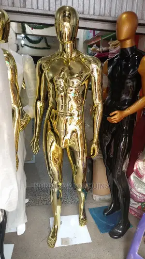 Male Gold Chrome High Quality Full Body Mannequin