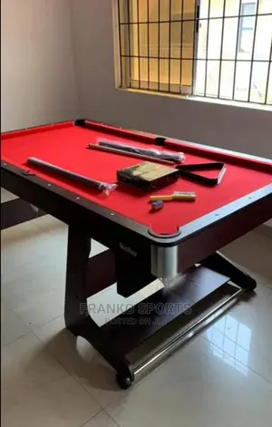 7ft Red Felt Snooker