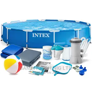 Intex Metal Frame Round Pool With Filter 10ft X 30inch