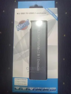 M.2 (NGFF NMVE) 2 in One SSD Enclosure