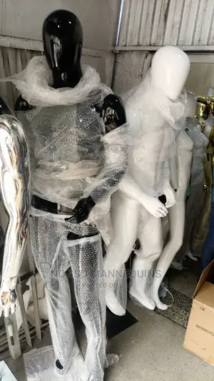 Fibre White Black Faceless Display Full Body Mannequin