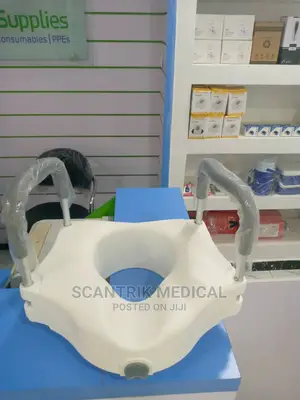 Seat Lifter With Arm Rest for Bathroom Safety for Handicap