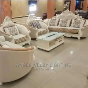 Luxury 7 Seater Living Room Fabric Made Royal Sofa Chair.