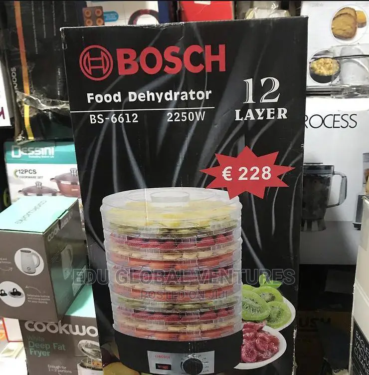 Bosch 12 Layer Food Dehydrator, 2250watts, BS6612. in Ojo Kitchen