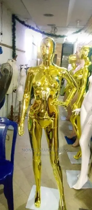 Gold Female Chrome Display Mannequins