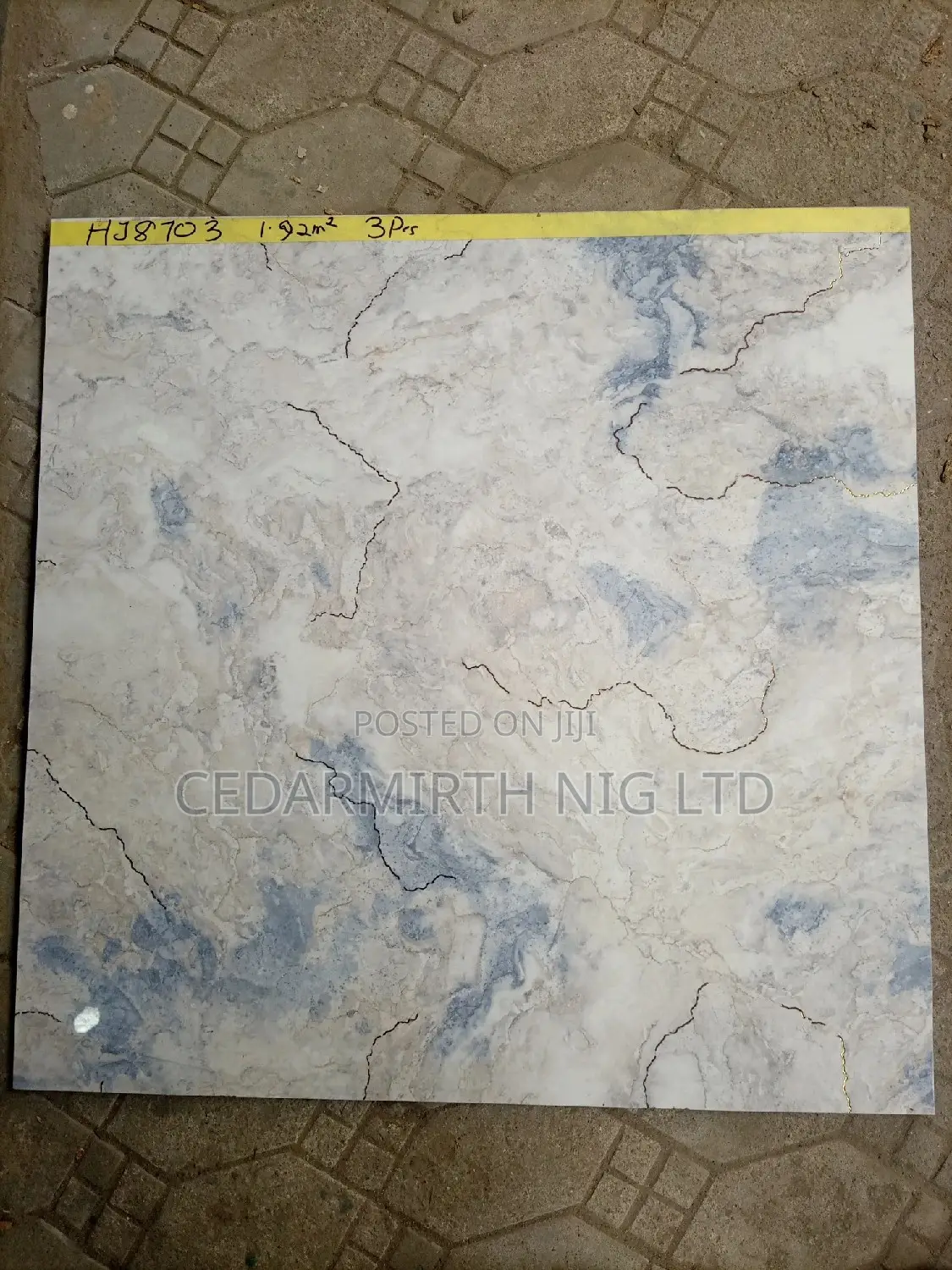 HJ8703 Gold Wave Floor Tile