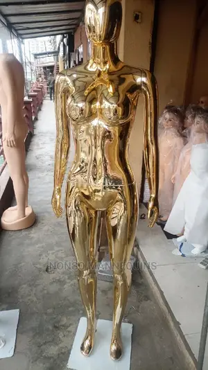 Size 10 Body Detachable Waist And Hands Gold Chrome Mannequi