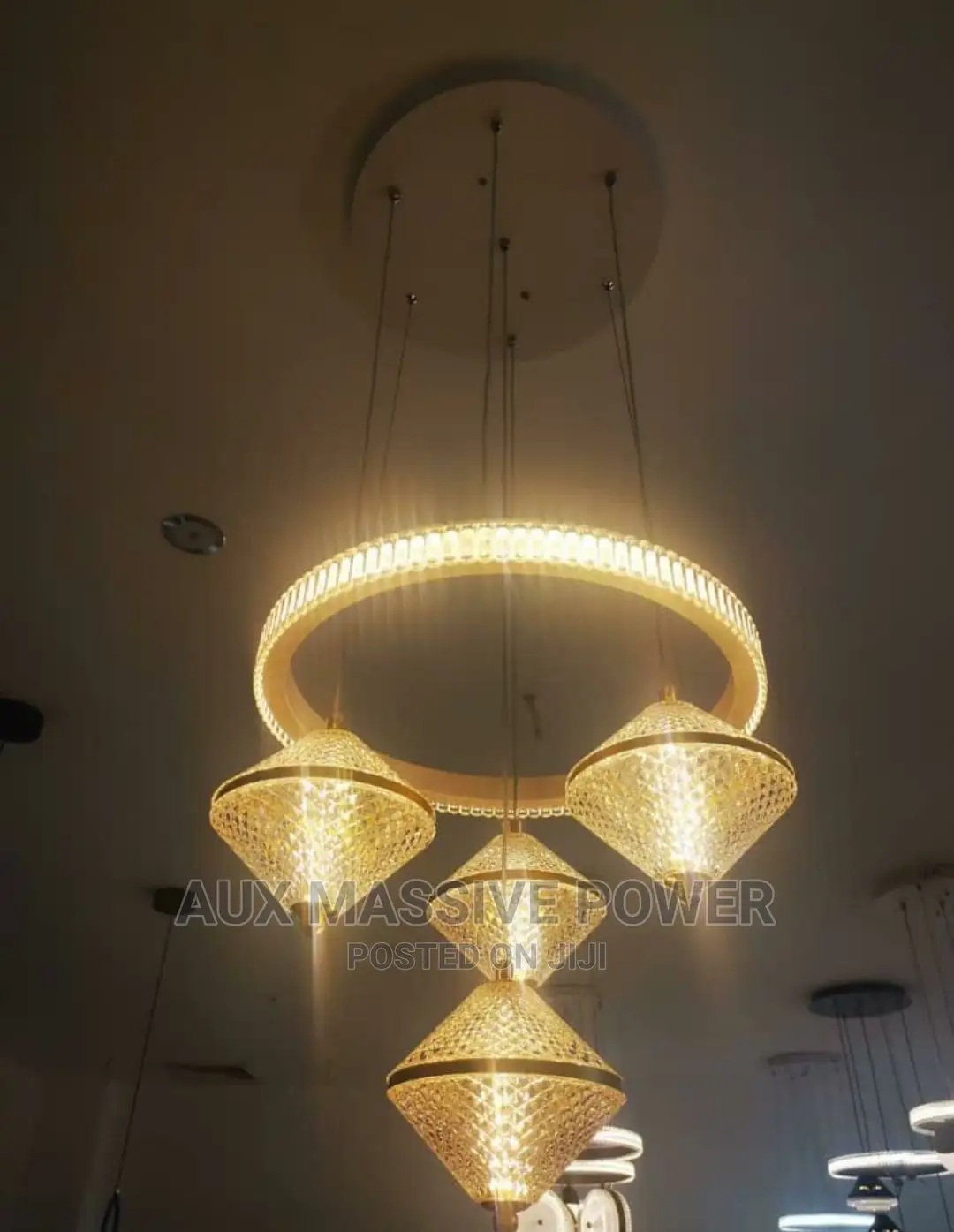 Golden Led Chandelier