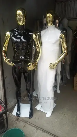 Male Gold, White, Black Full Body Display Mannequin