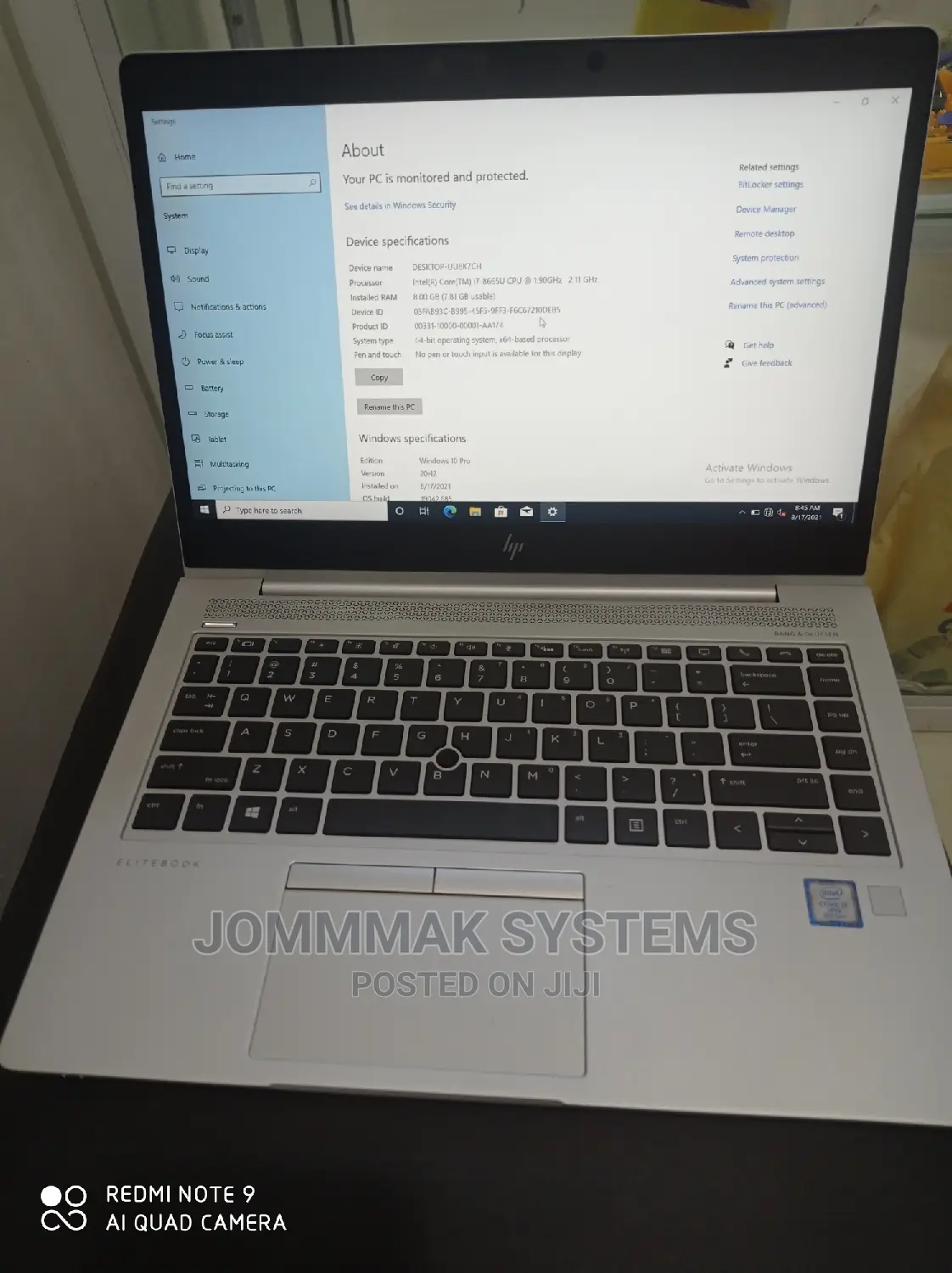 Laptop HP EliteBook 840 G5 16GB Intel Core I7 SSD 512GB
