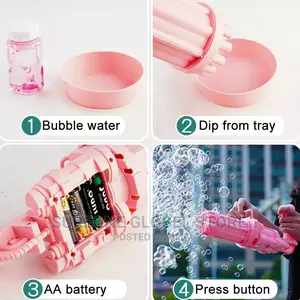 Electric Bubble Machine With Led Light