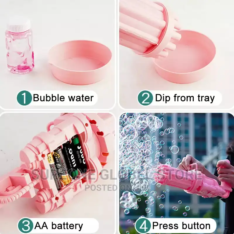 Electric Bubble Machine With Led Light