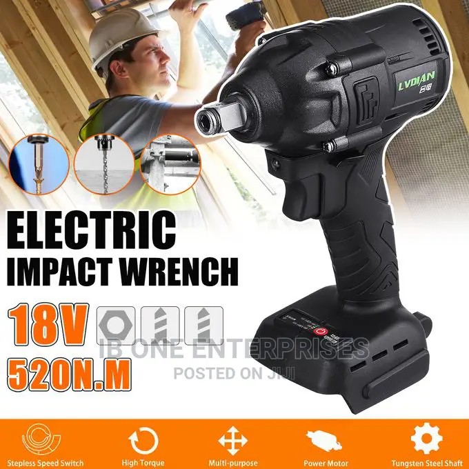 18V Cordless Electric Motor Impact Wrench