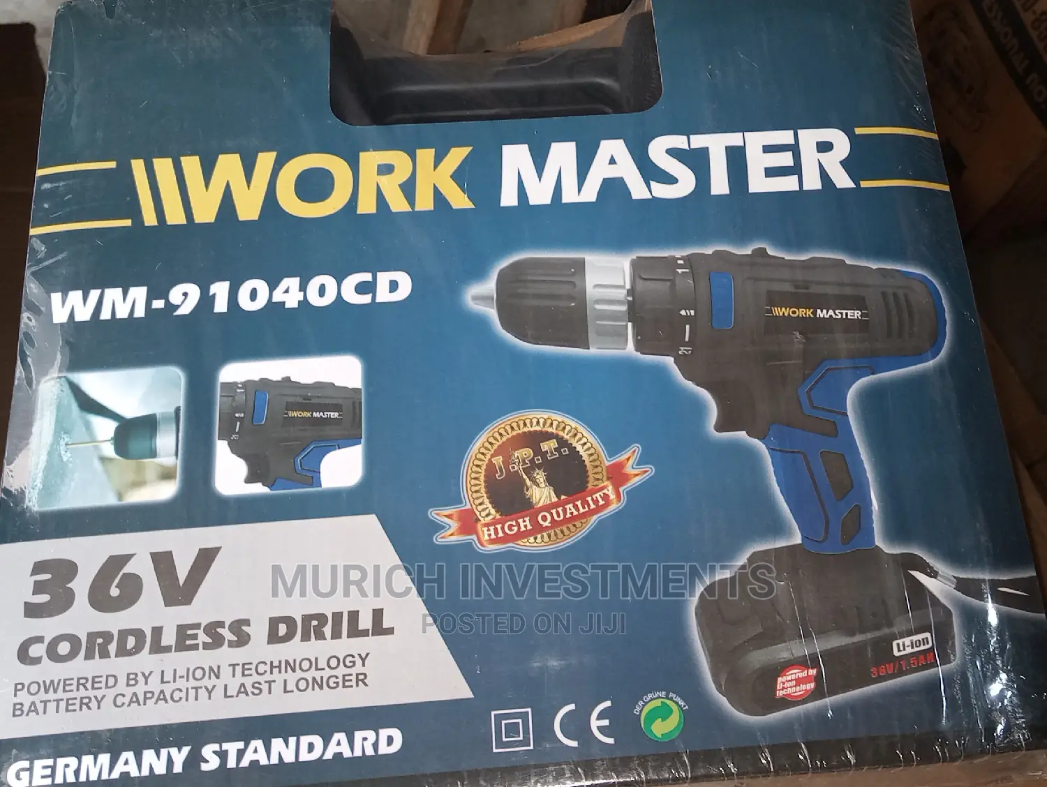 Workmaster Cordless Drill Screw Machine 36volt