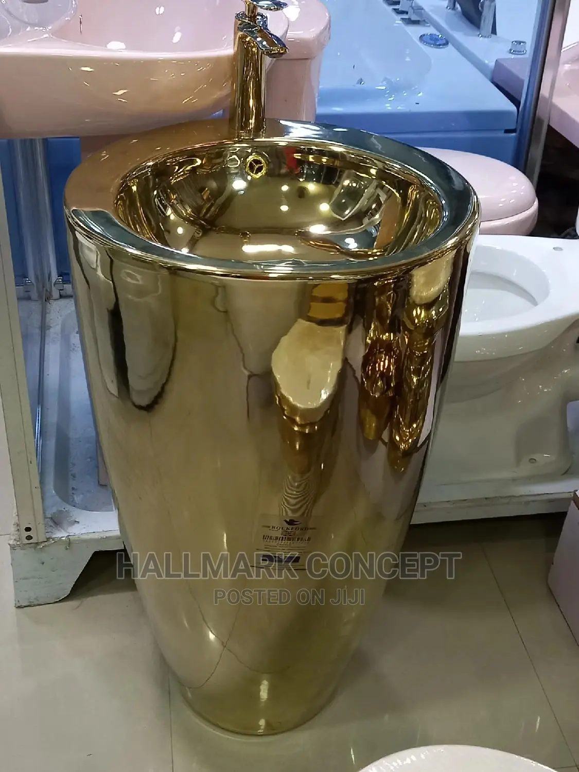 Executive Gold Stand Alone Wash Hand Basins.