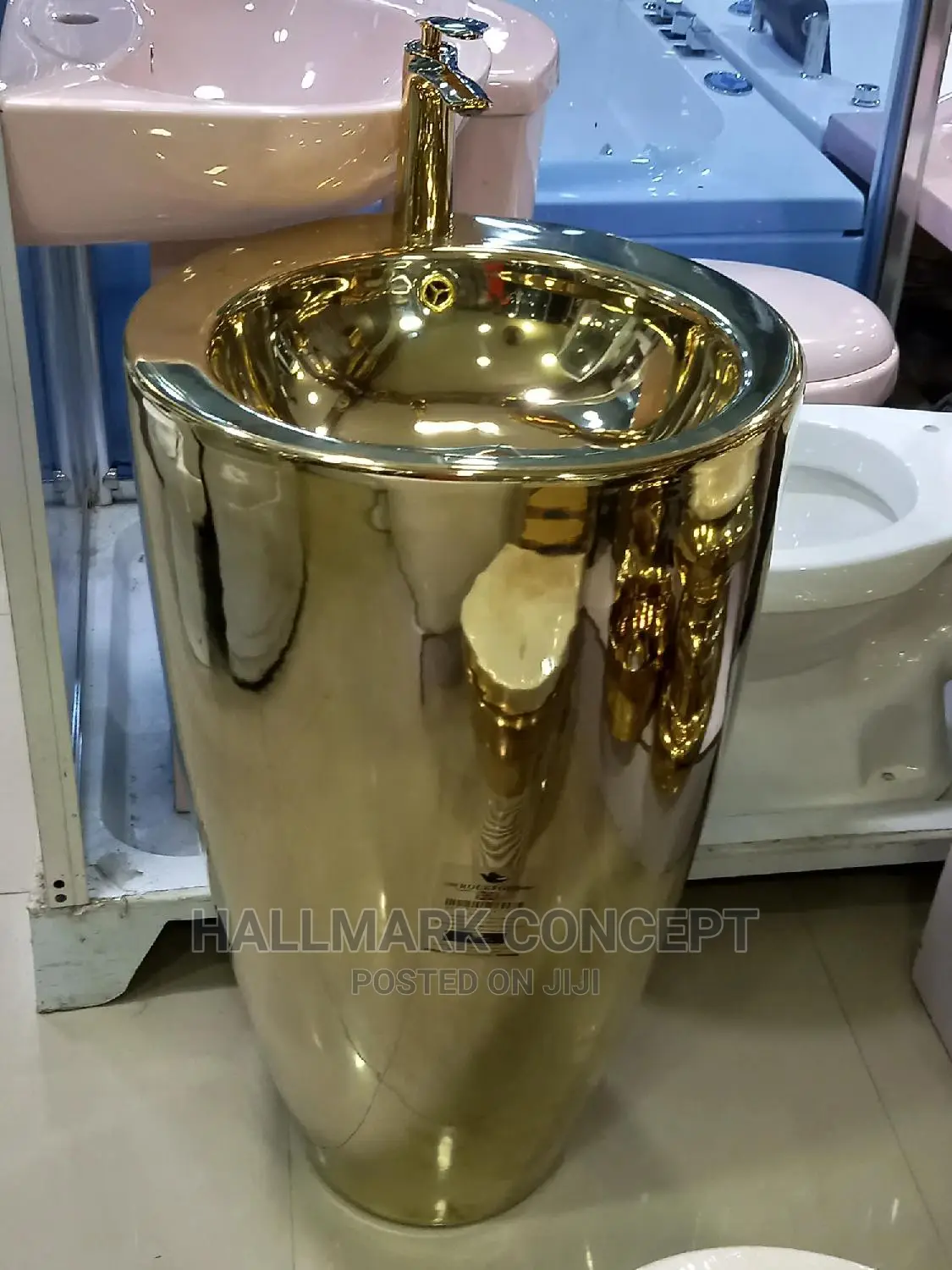 Executive Gold Stand Alone Wash Hand Basins.