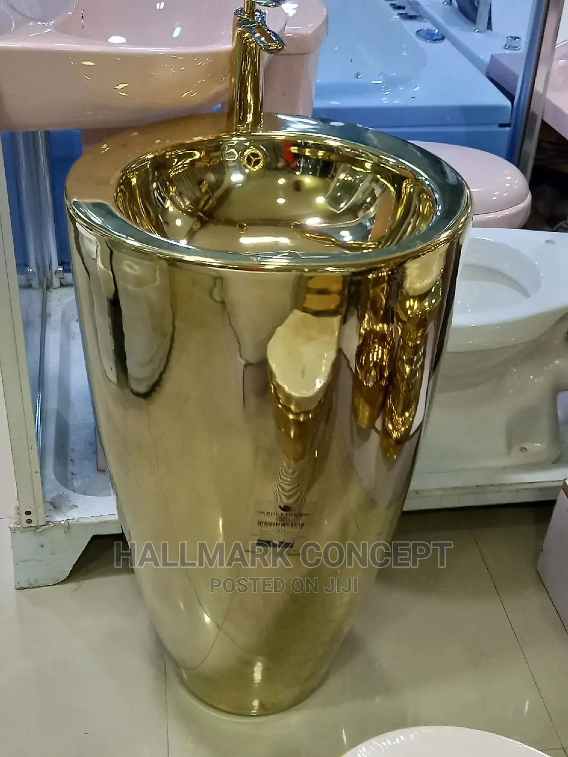 Executive Gold Stand Alone Wash Hand Basins.