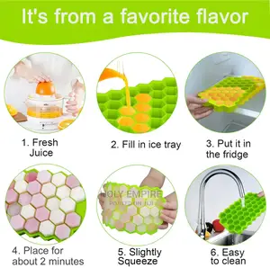 37 Cubes Silicone Ice Cube Maker Mold With Lids