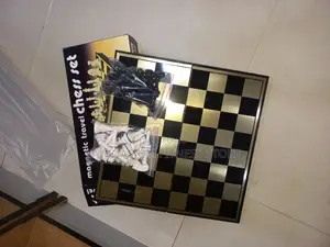 Magnetic Travel Chess Black And Gold