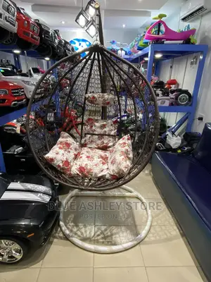Outdoor Rattan Swing Chair Brown