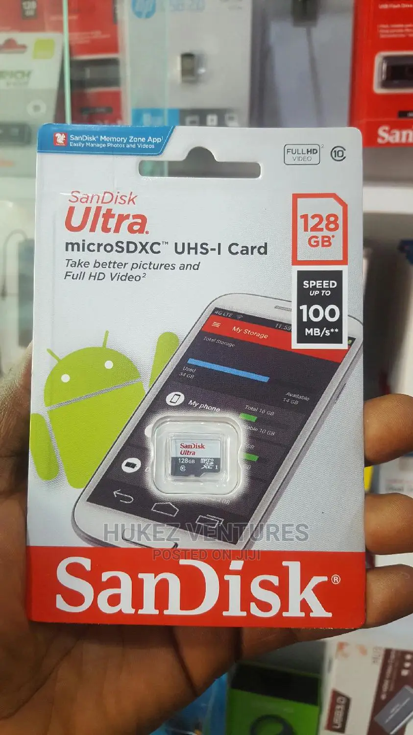 Sandisk Ultra Micro SD (Memory Card) 128gb Class 10 in Ikeja