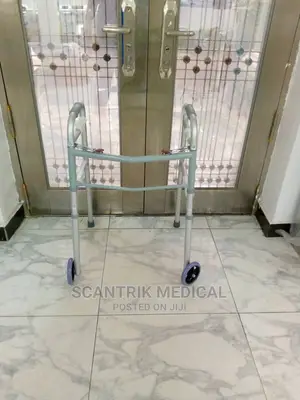 Adjustable Height With 5 Inch Wheels Folding Walker