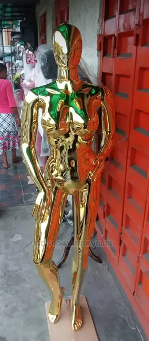 Size 12 Body Gold Chrome Female Fashion Model