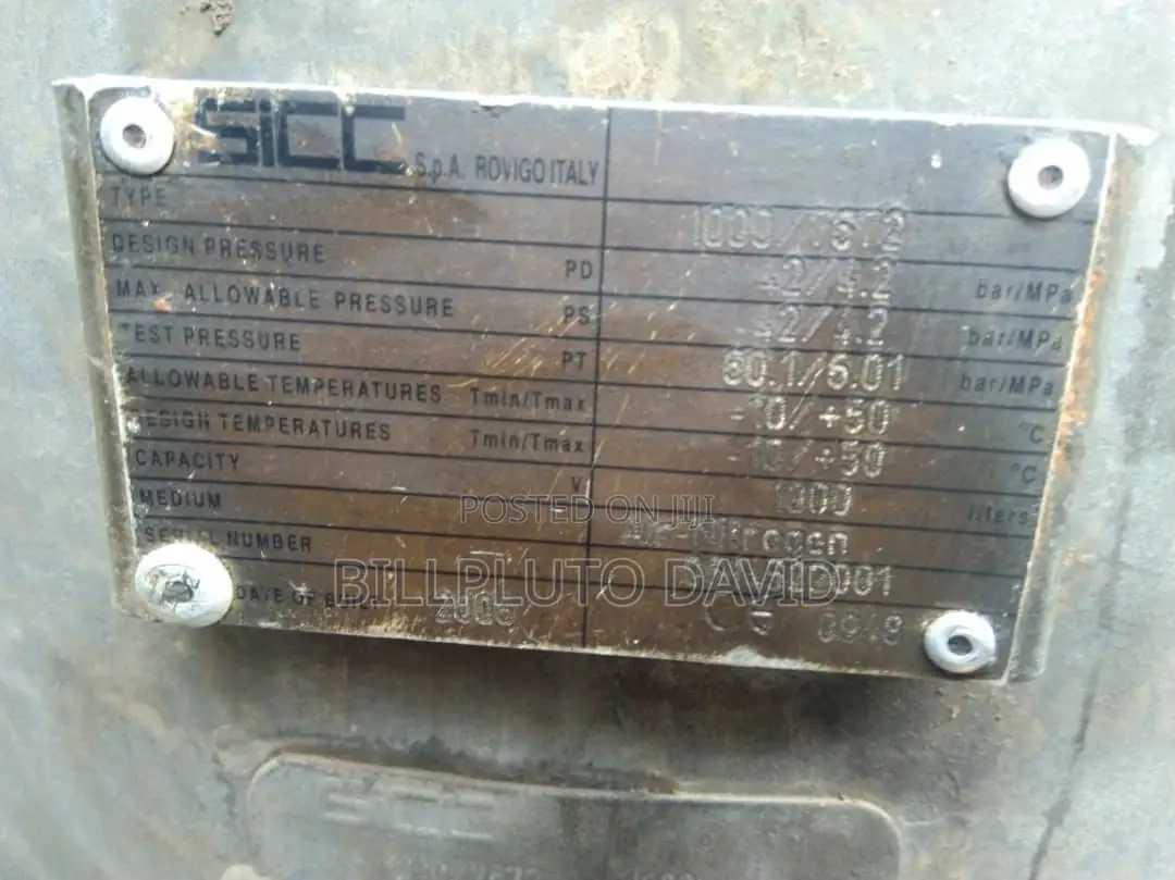 Air Compressor Tank, 40/42 Bar