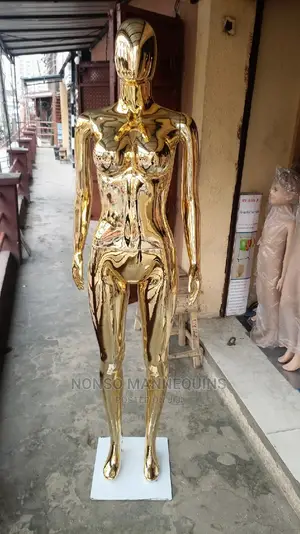 Size 10 Gold Chrome Faceless Mannequin Female