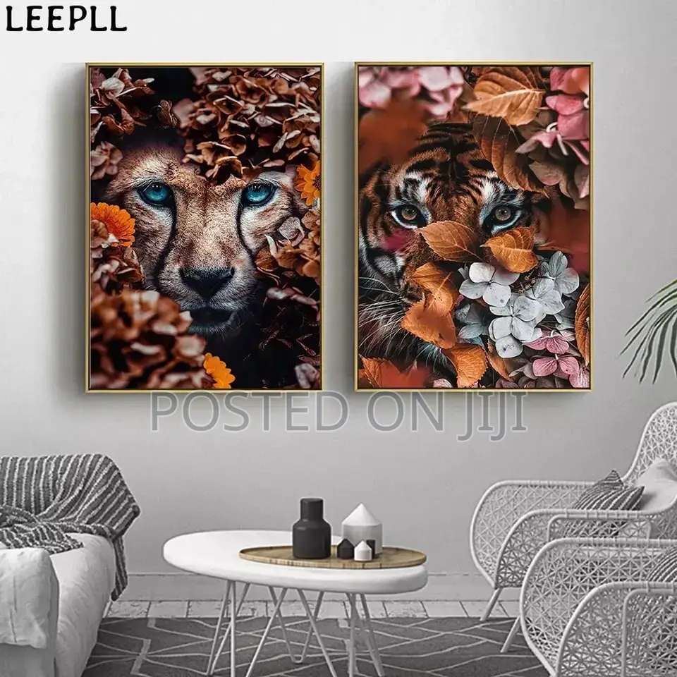 Animals in Flower Canvas