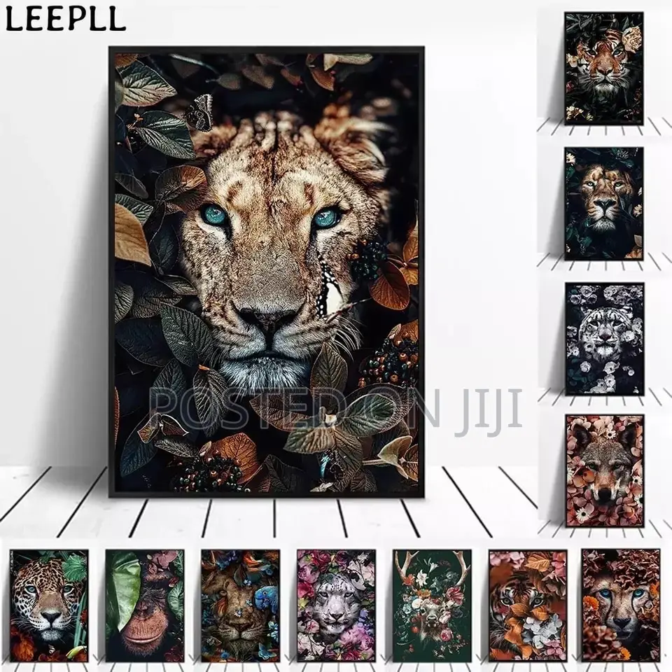 Animals in Flower Canvas