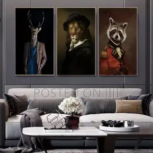 Elephant, Lion,Zebra Wall Art