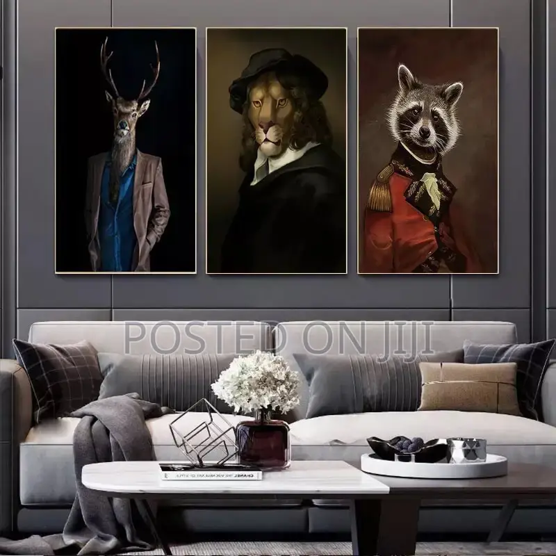 Elephant, Lion,Zebra Wall Art