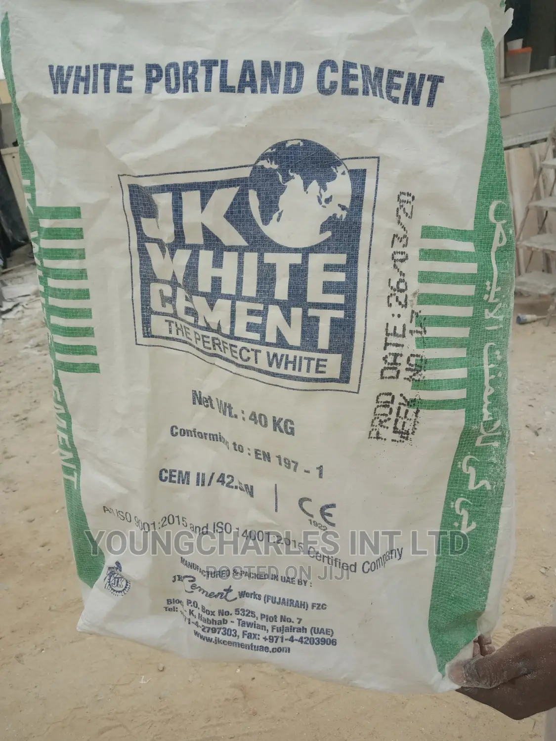 Original 40kg Jk White Cement.