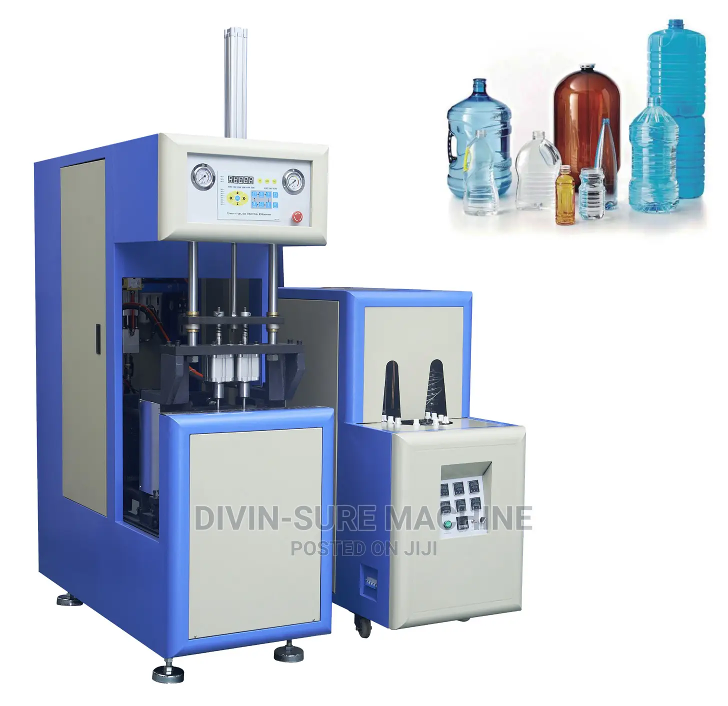 Semi-Automatic Pet Bottle Blowing Machine – 2-Cavity, High Output