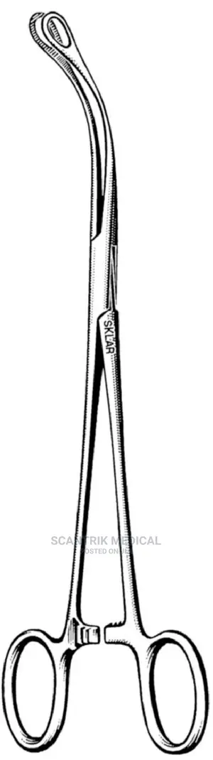 Locking Sponge Forceps Curved Body Piercing Stainless Steel