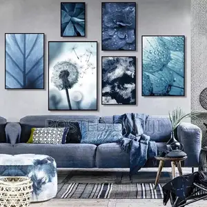 A Gray-Blue Plant Close-Up Wall Art
